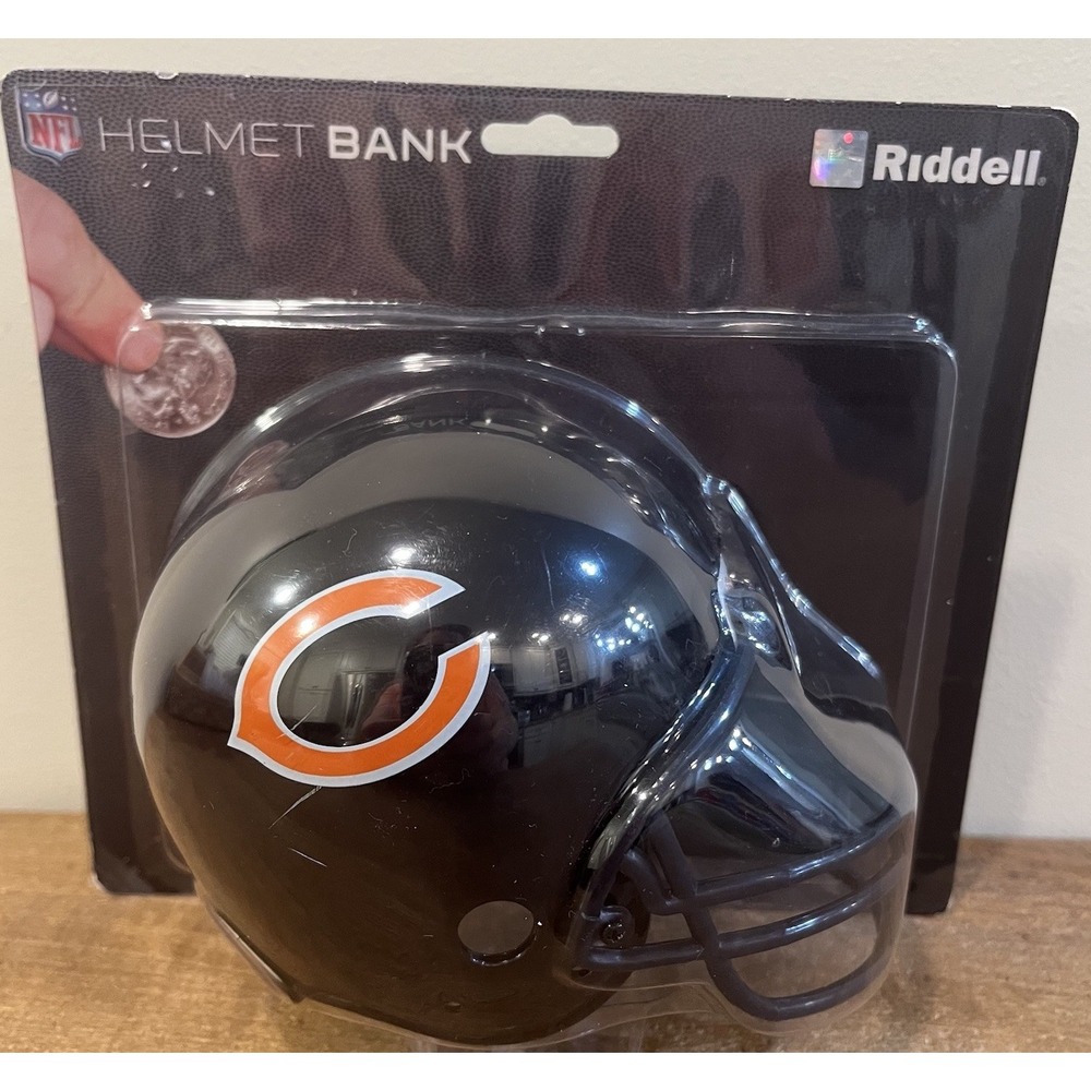 Chicago Bears NFL Riddell Helmet Coin Bank‎ NEW in Package Officially Licensed
